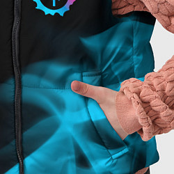 Детский жилет Final Fantasy - neon gradient: надпись, символ, цвет: 3D-черный — фото 2