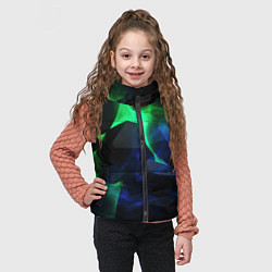 Детский жилет Неоновая лава из плит, цвет: 3D-черный — фото 2