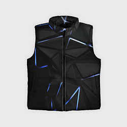 Детский жилет Black texture neon line