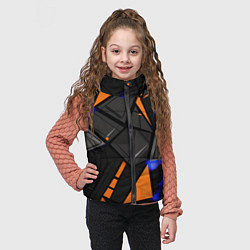 Детский жилет Orange black style, цвет: 3D-светло-серый — фото 2