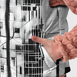 Детский жилет Кибер Сетка гранж, цвет: 3D-черный — фото 2