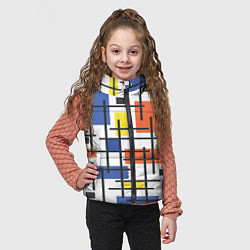 Детский жилет Разноцветные прямоугольники, цвет: 3D-красный — фото 2