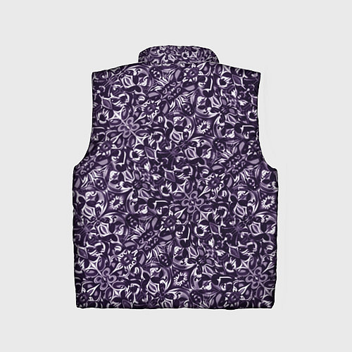 Детский жилет Фиолетовый паттерн узоры / 3D-Светло-серый – фото 2