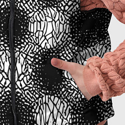 Детский жилет Симметричная черно-белая паутина, цвет: 3D-светло-серый — фото 2