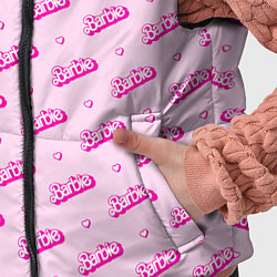 Детский жилет Паттерн - Барби и сердечки, цвет: 3D-светло-серый — фото 2