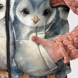 Детский жилет Милые пингвины акварель, цвет: 3D-светло-серый — фото 2