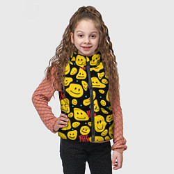 Детский жилет Смайлик сохраняй спокойствие, цвет: 3D-черный — фото 2