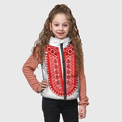 Детский жилет Красная славянская вышиванка, цвет: 3D-светло-серый — фото 2