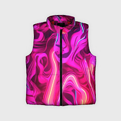 Детский жилет Pink neon abstract