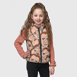 Детский жилет Лица Николаса Кейджа, цвет: 3D-светло-серый — фото 2