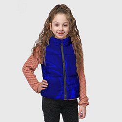 Детский жилет Имитация синий шёлк, цвет: 3D-черный — фото 2