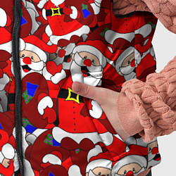 Детский жилет Новогодний паттерн с дедами морозами, цвет: 3D-красный — фото 2