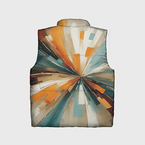 Детский жилет Цветная абстракция - нейросеть / 3D-Светло-серый – фото 2