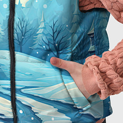 Детский жилет Новогодний пейзаж природа, цвет: 3D-светло-серый — фото 2