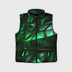Детский жилет Green abstract, цвет: 3D-черный