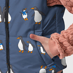 Детский жилет Забавное семейство пингвинов, цвет: 3D-светло-серый — фото 2