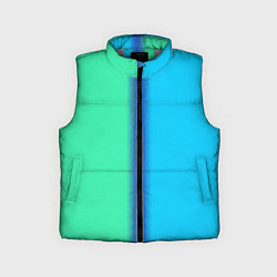 Детский жилет Сине зелёный светлый градиент
