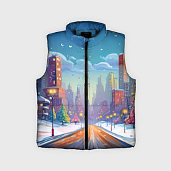 Детский жилет Новогодний город