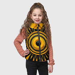 Детский жилет Желто-черный узор в африканском стиле, цвет: 3D-черный — фото 2