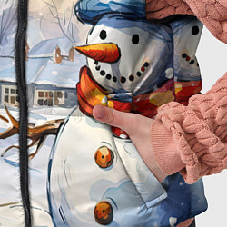 Детский жилет Снеговик новый год, цвет: 3D-светло-серый — фото 2