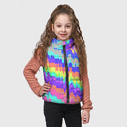 Детский жилет Искаженные разноцветные полосы, цвет: 3D-светло-серый — фото 2