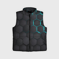 Детский жилет Чёрный фон соты
