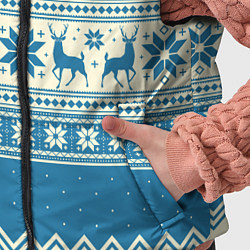 Детский жилет Sweater with deer on a blue background, цвет: 3D-светло-серый — фото 2