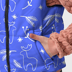 Детский жилет Синий рождественский принт с оленями, цвет: 3D-светло-серый — фото 2