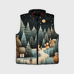Детский жилет Волшебная ночь в деревне, цвет: 3D-красный