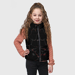 Детский жилет Черные текстуры и трещины, цвет: 3D-светло-серый — фото 2