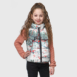 Детский жилет Узоры на мраморе, цвет: 3D-красный — фото 2