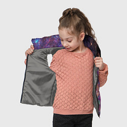Детский жилет Пурпурные космические туманности со звездами, цвет: 3D-светло-серый — фото 2