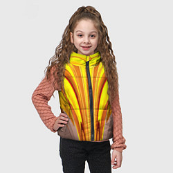 Детский жилет Вытянутые желтые полосы, цвет: 3D-красный — фото 2