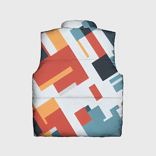 Детский жилет Геометрический узор - нейросеть / 3D-Светло-серый – фото 2