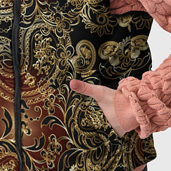 Детский жилет Золотые узоры пейсли, цвет: 3D-черный — фото 2