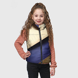 Детский жилет Фиолетовая вставка на золотом фоне, цвет: 3D-светло-серый — фото 2
