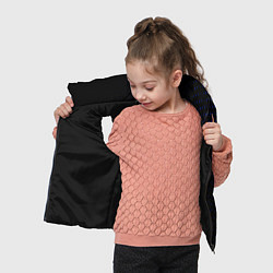 Детский жилет Республика Коми - синие крапинки, цвет: 3D-черный — фото 2