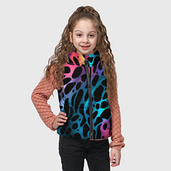 Детский жилет Черные пятна на разноцветном фоне, цвет: 3D-черный — фото 2