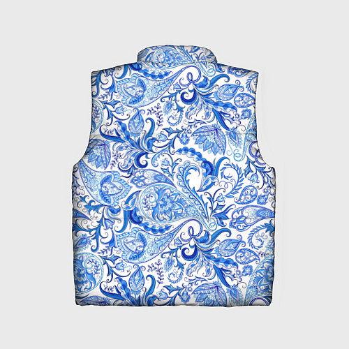 Детский жилет Гжельская роспись на белом фоне / 3D-Красный – фото 2