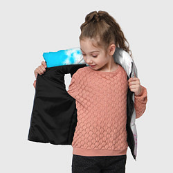 Детский жилет GTA 6 neon gradient style по-вертикали, цвет: 3D-черный — фото 2