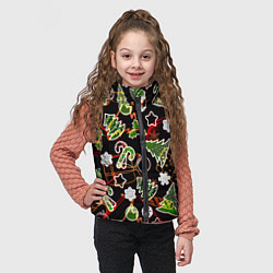 Детский жилет Ёлочные игрушки и ёлки, цвет: 3D-светло-серый — фото 2