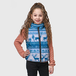 Детский жилет Синие олени, цвет: 3D-черный — фото 2