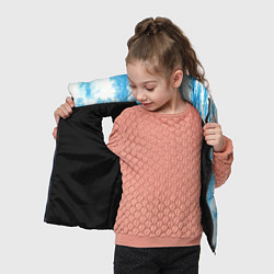 Детский жилет Морозный узор акварель, цвет: 3D-черный — фото 2