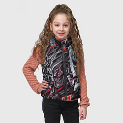 Детский жилет Красная каменная броня, цвет: 3D-светло-серый — фото 2