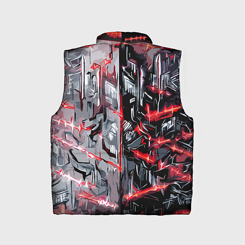 Детский жилет Адский доспех в царапинах / 3D-Красный – фото 2