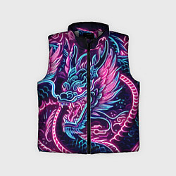 Детский жилет Neon Japanese dragon - irezumi