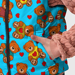 Детский жилет Мишки в цветных свитерах и сердечки, цвет: 3D-черный — фото 2