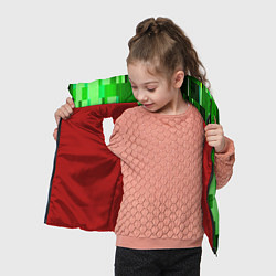 Детский жилет Зелёный глитч, цвет: 3D-красный — фото 2