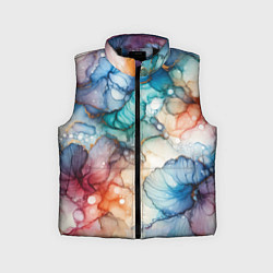 Детский жилет Нарисованная спиртовыми чернилами иллюстрация, цвет: 3D-черный