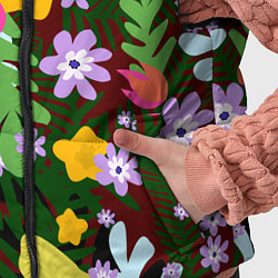 Детский жилет Гавайская цветочная расцветка, цвет: 3D-светло-серый — фото 2